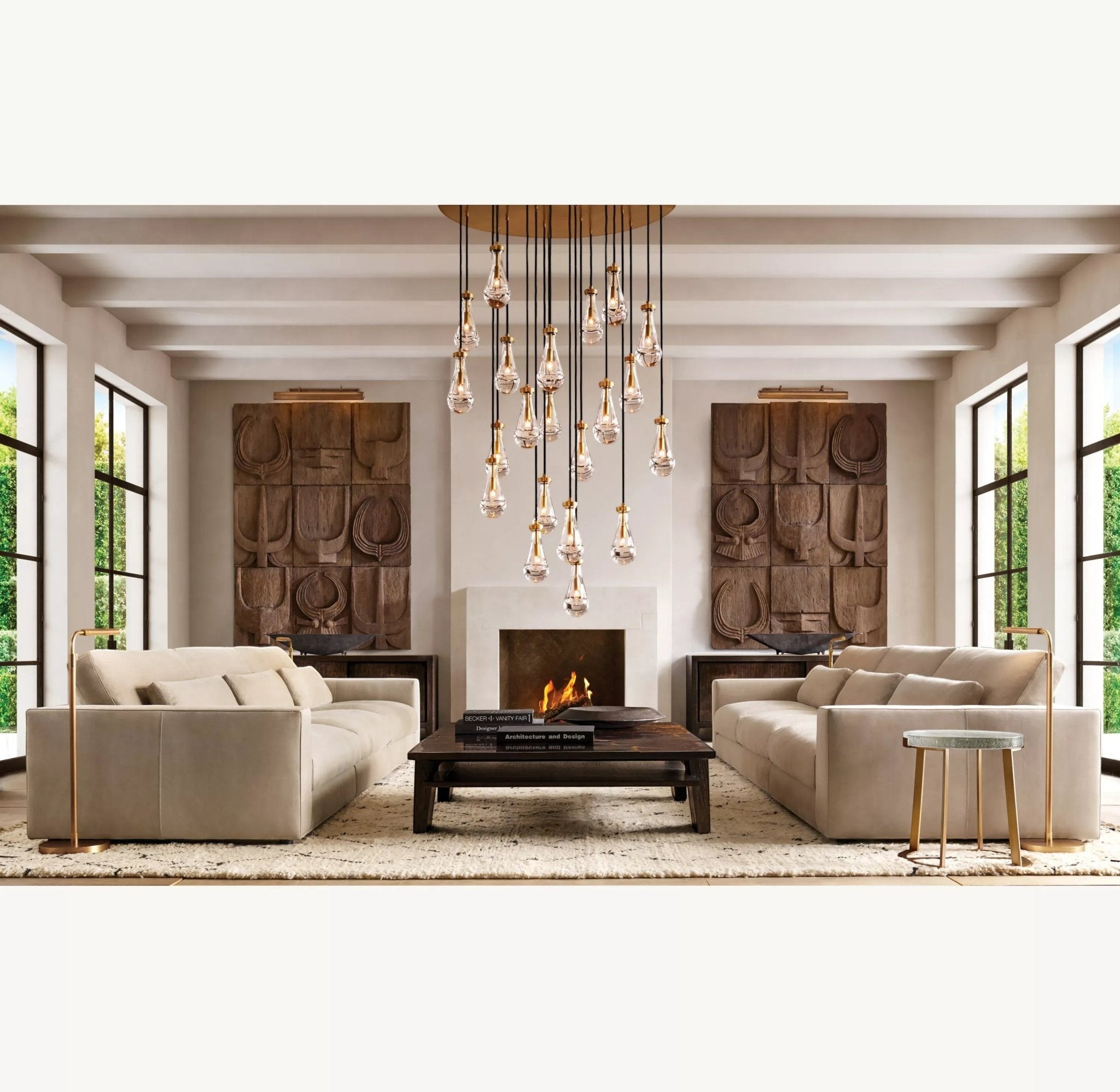 Raindrop Round Chandelier 18", 36", 47", 60" - fovolighting