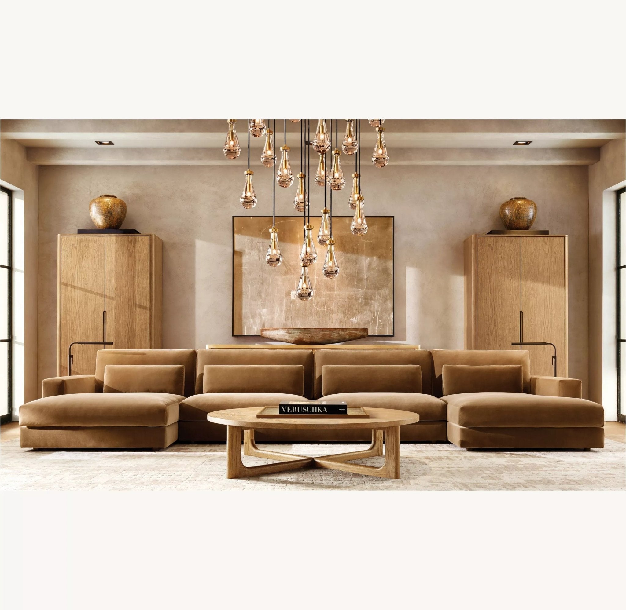 Raindrop Round Chandelier 18", 36", 47", 60" - fovolighting