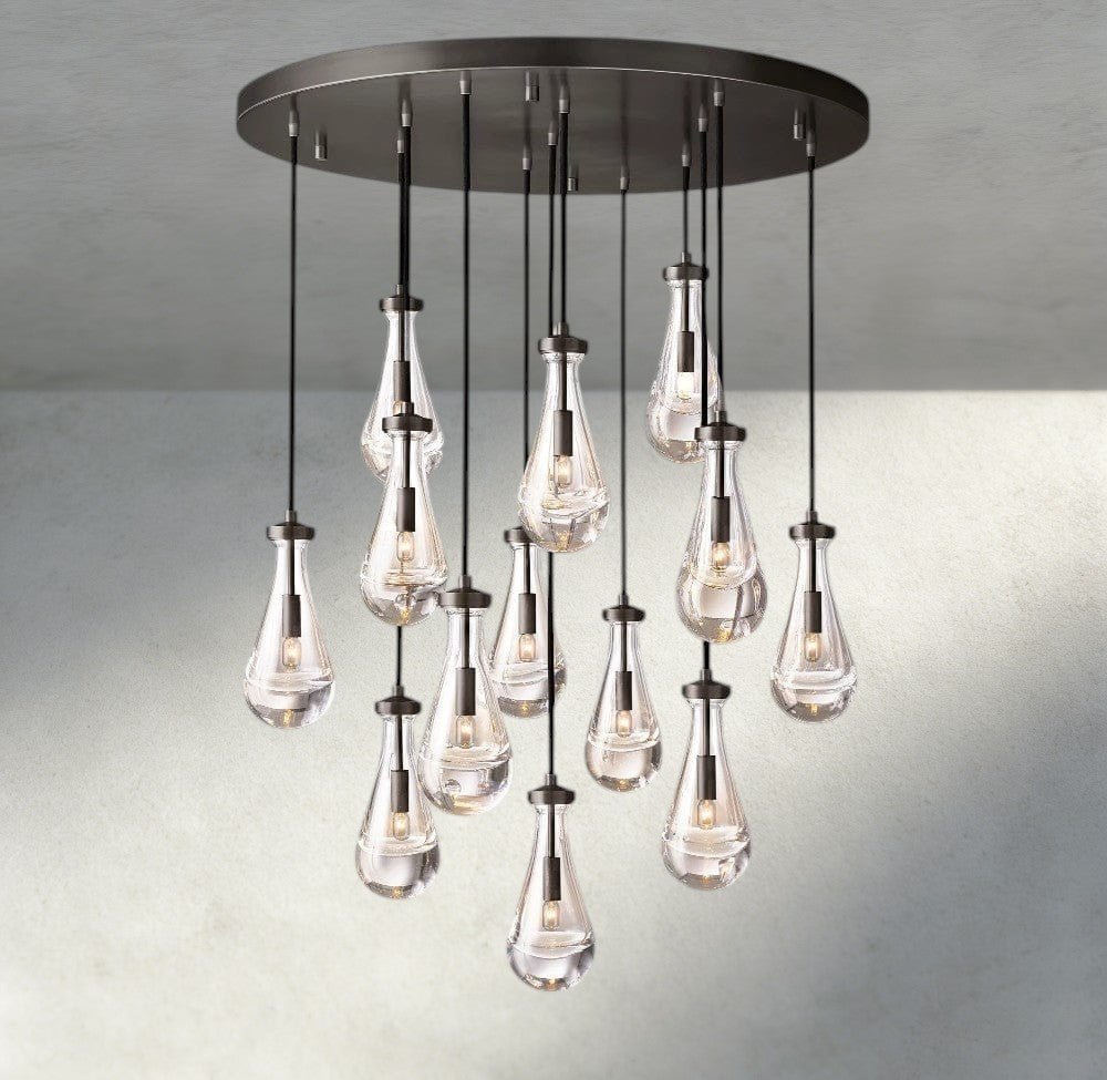 Raindrop Round Chandelier 18", 36", 47", 60" - fovolighting