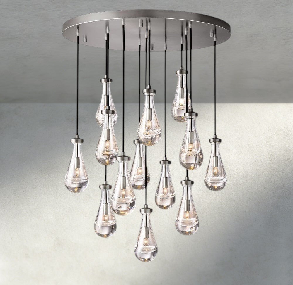 Raindrop Round Chandelier 18", 36", 47", 60" - fovolighting