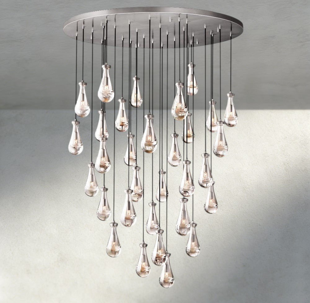 Raindrop Round Chandelier 18", 36", 47", 60" - fovolighting