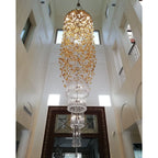 Rainfall Glass Gem Stone Chandelier - fovolighting