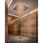 Rainfall Glass Gem Stone Chandelier - fovolighting
