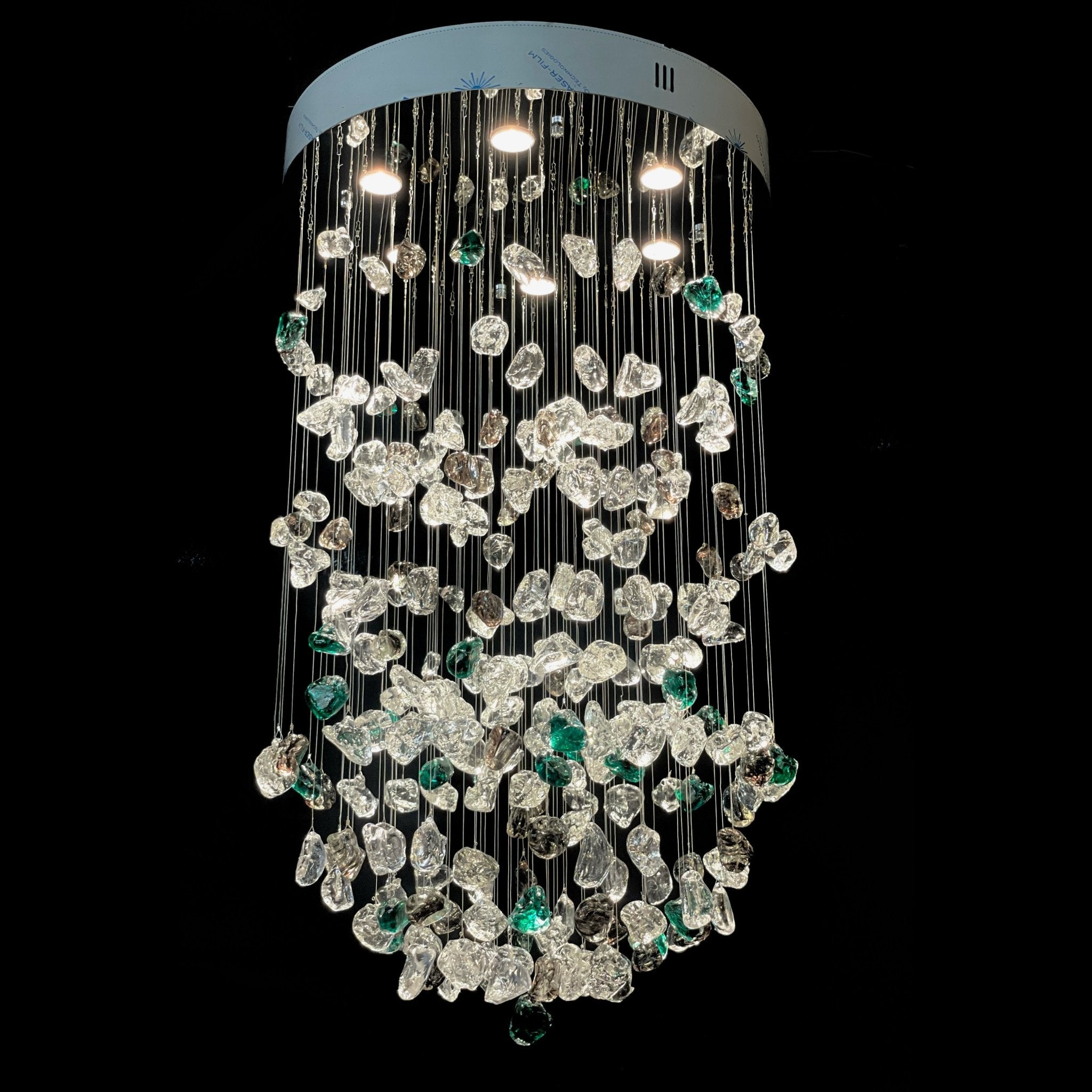 Rainfall Glass Gem Stone Chandelier - fovolighting