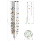 Rainfall Glass Gem Stone Chandelier - fovolighting