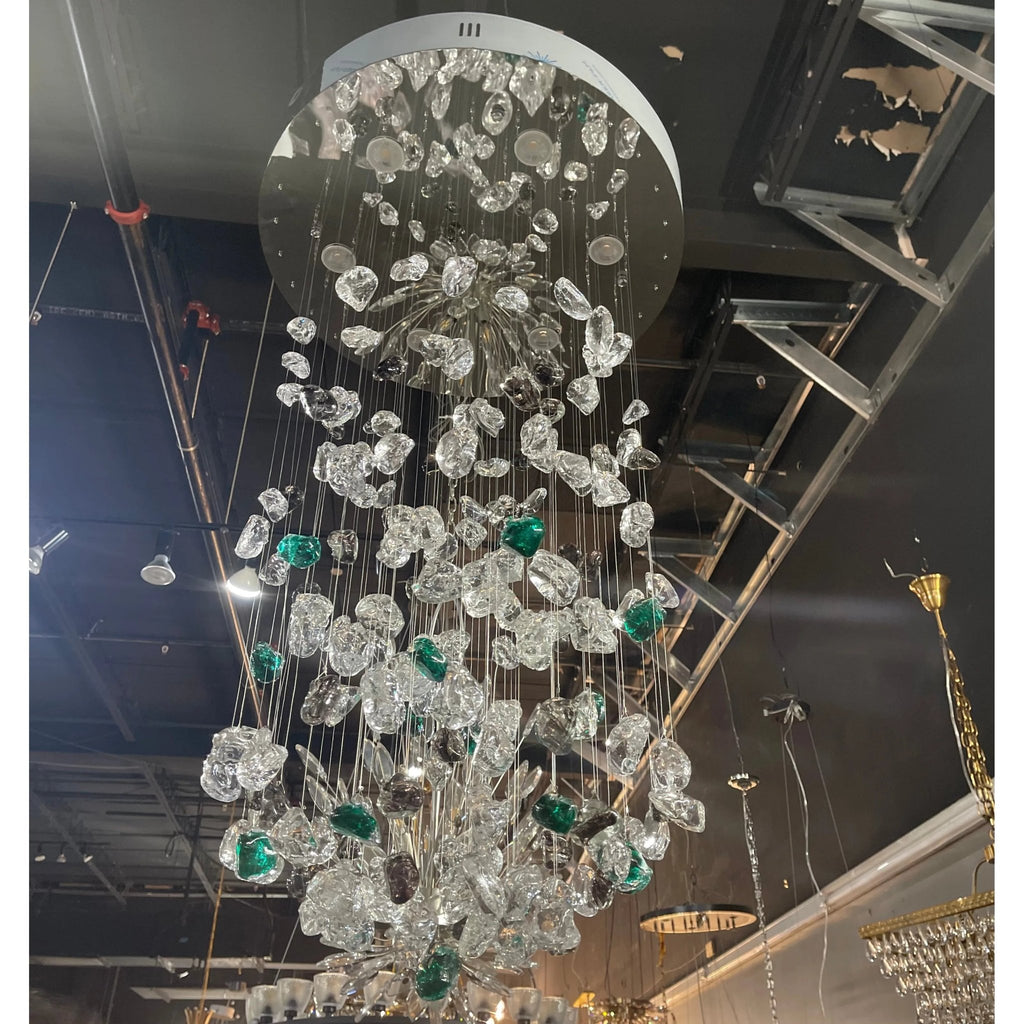 Rainfall Glass Gem Stone Chandelier - fovolighting