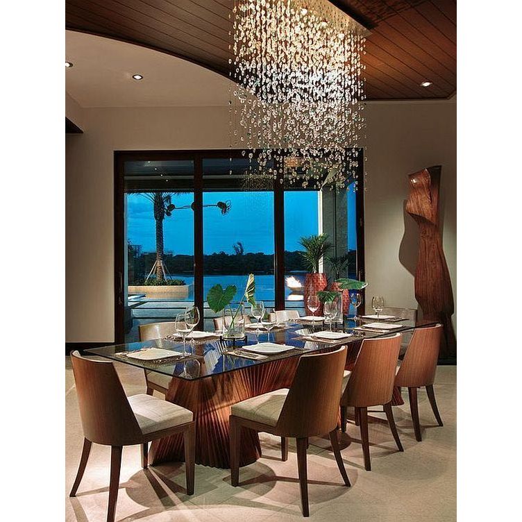 Rainfall Glass Gem Stone Chandelier - fovolighting
