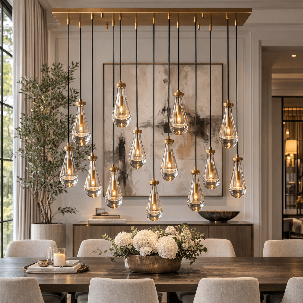 Rainy Rectangular Chandelier - fovolighting
