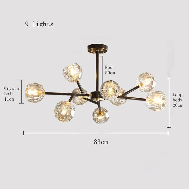 Rama Black Branch Chandelier - fovolighting