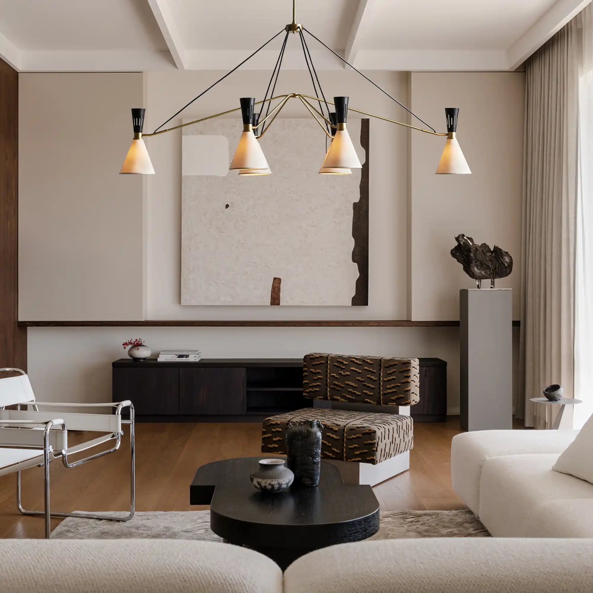 Ramsey 6 - Light Linear Chandelier - fovolighting