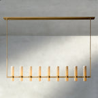 Ravay Linear Milk Glass Chandelier 59", 71" - fovolighting