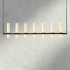 Ravay Linear Milk Glass Chandelier 59", 71" - fovolighting