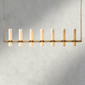 Ravay Linear Milk Glass Chandelier 59", 71" - fovolighting