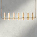 Ravay Linear Milk Glass Chandelier 59", 71" - fovolighting