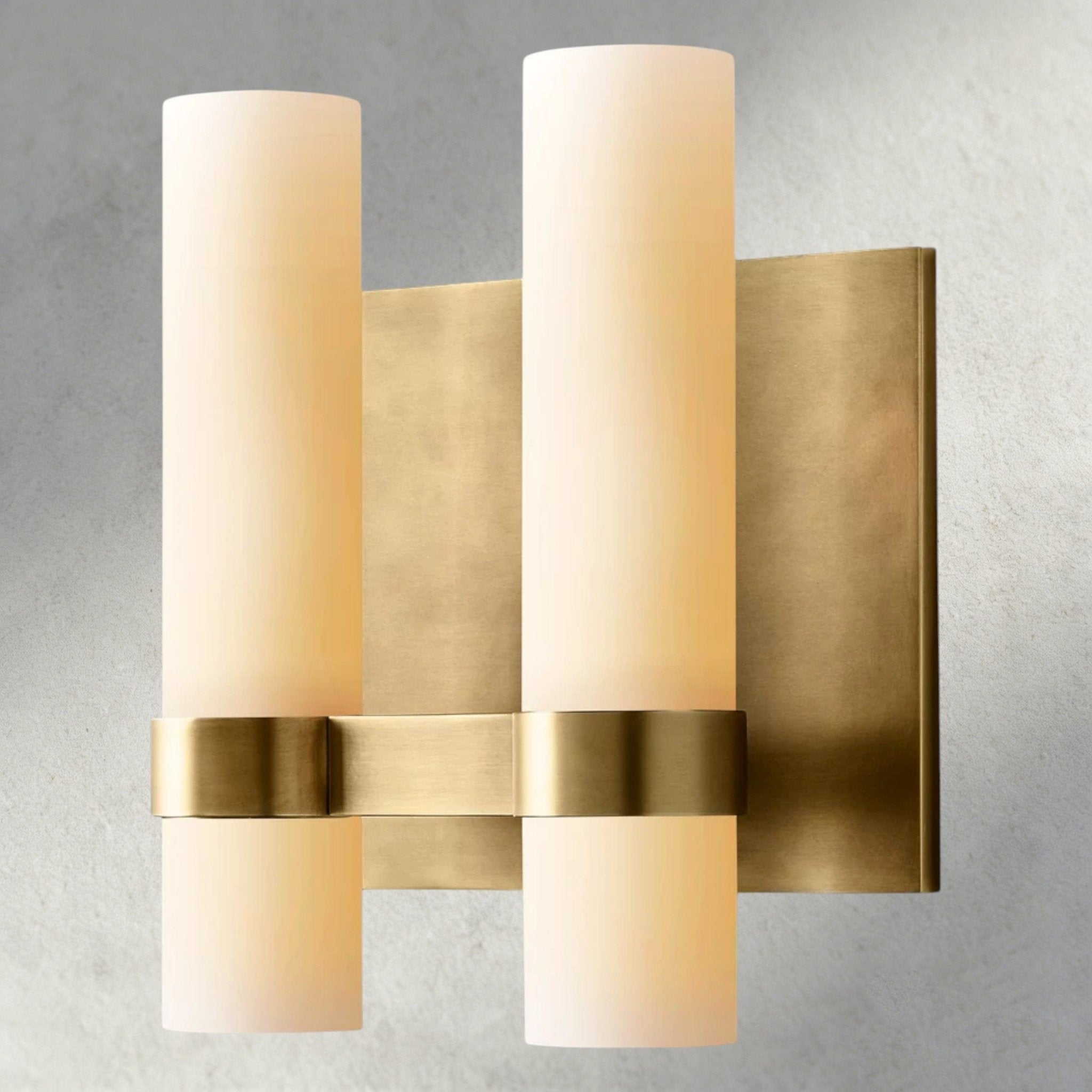 Ravay Milk Glass Double Sconce - fovolighting