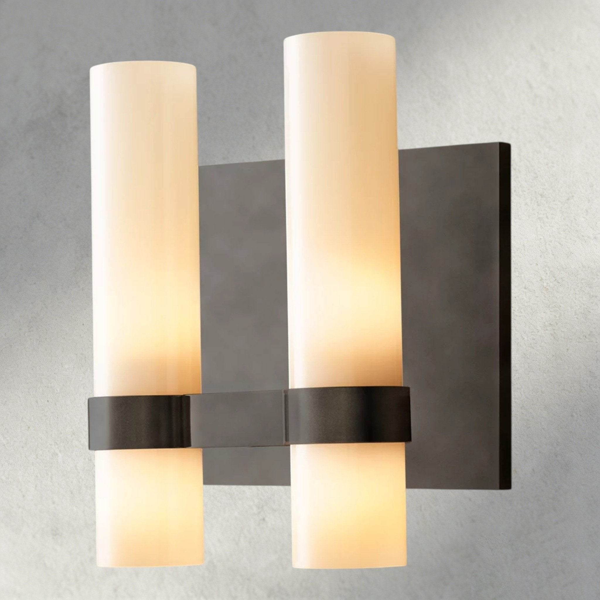 Ravay Milk Glass Double Sconce - fovolighting