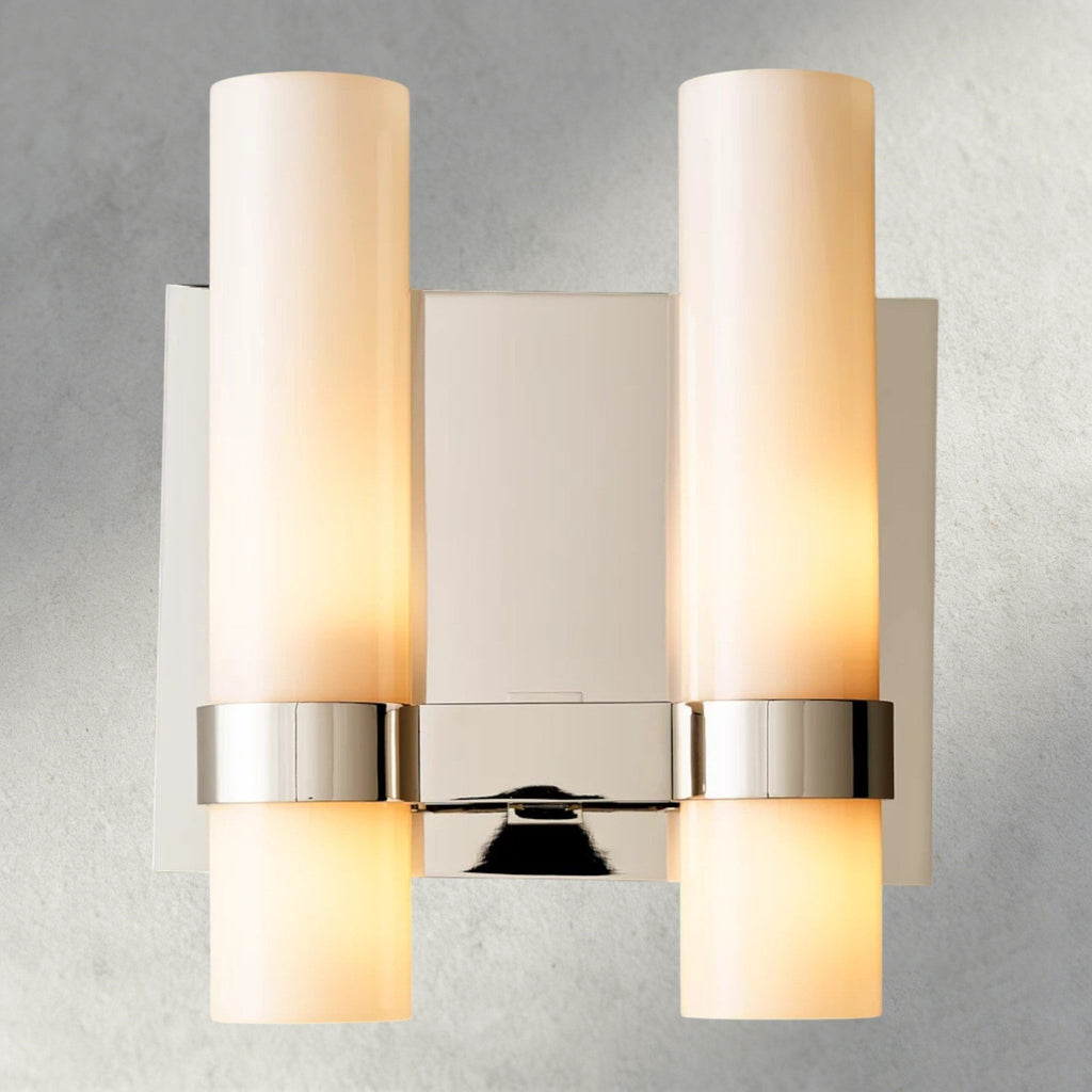 Ravay Milk Glass Double Sconce - fovolighting
