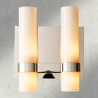 Ravay Milk Glass Double Sconce - fovolighting