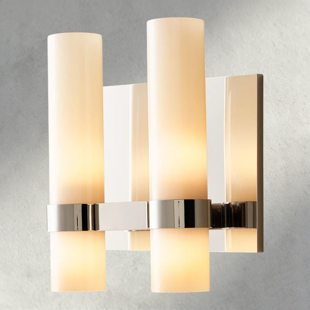 Ravay Milk Glass Double Sconce - fovolighting