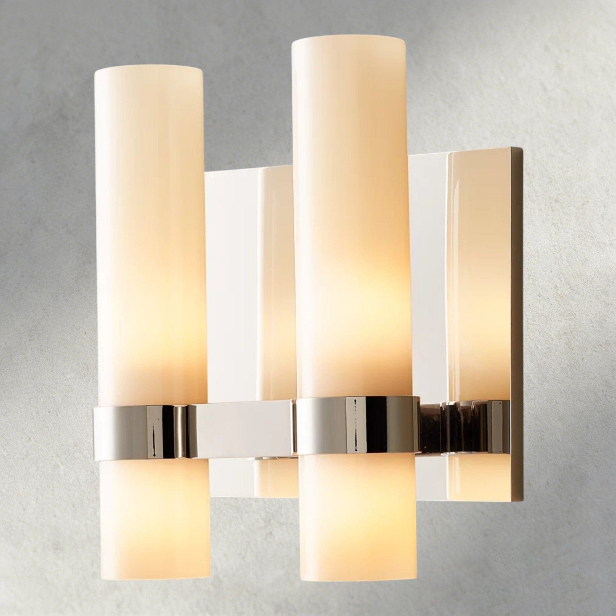 Ravay Milk Glass Double Sconce - fovolighting