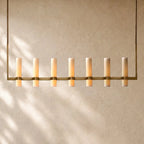 Ravella Linear Milk Glass Chandelier
