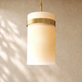 Ravella Milk Glass Cord Pendant