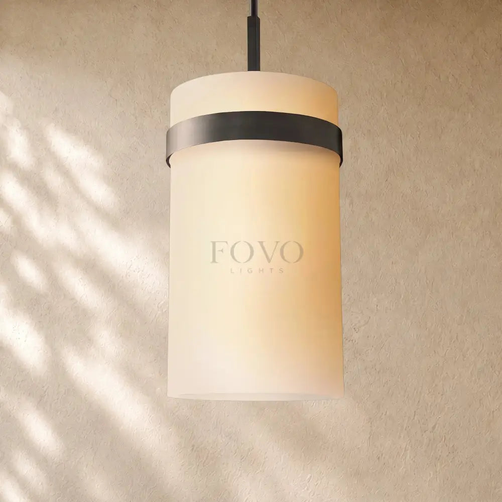 Ravella Milk Glass Cord Pendant