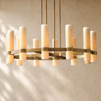 Ravella Round Milk Glass Chandelier