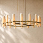 Ravella Round Milk Glass Chandelier