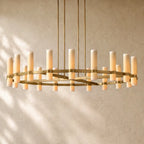 Ravella Round Milk Glass Chandelier
