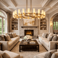 Ravellet Round Milk Glass Chandelier - fovolighting