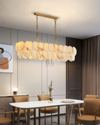 Rectangular Alabaster Chandelier Dia 100/120 - fovolighting