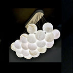 Rectangular Chandelier Alabaster Ball Chandelier - fovolighting
