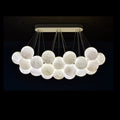 Rectangular Chandelier Alabaster Ball Chandelier - fovolighting