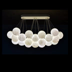 Rectangular Chandelier Alabaster Ball Chandelier - fovolighting