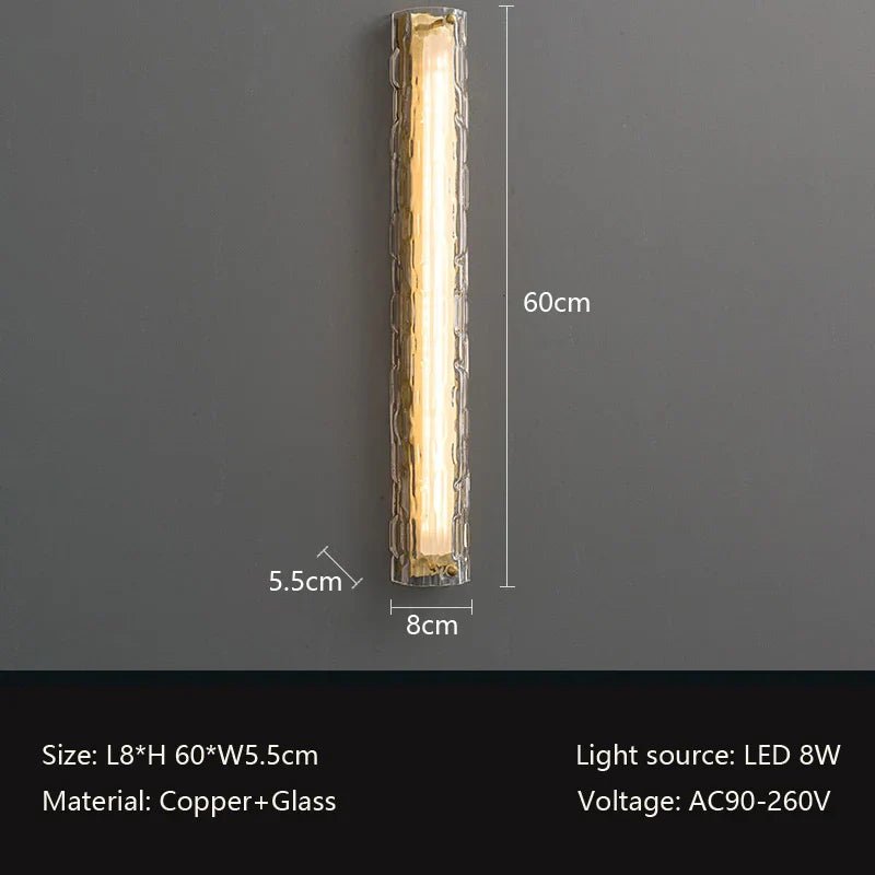 Renzo Glass & Copper Wall Sconce - fovolighting
