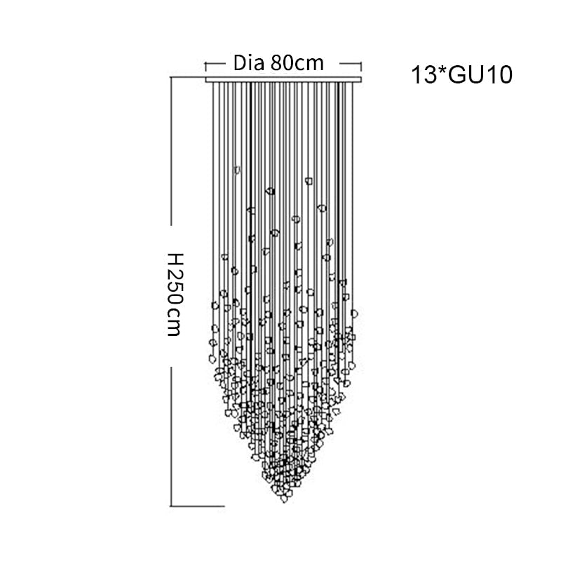 Riston Multi Crystal Pendant Chandelier - fovolighting