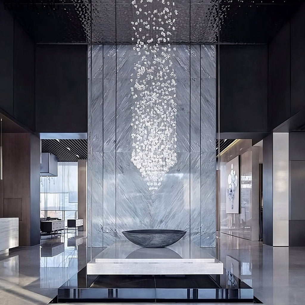 Riston Multi Crystal Pendant Chandelier - fovolighting