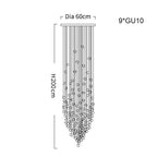 Riston Multi Crystal Pendant Chandelier - fovolighting