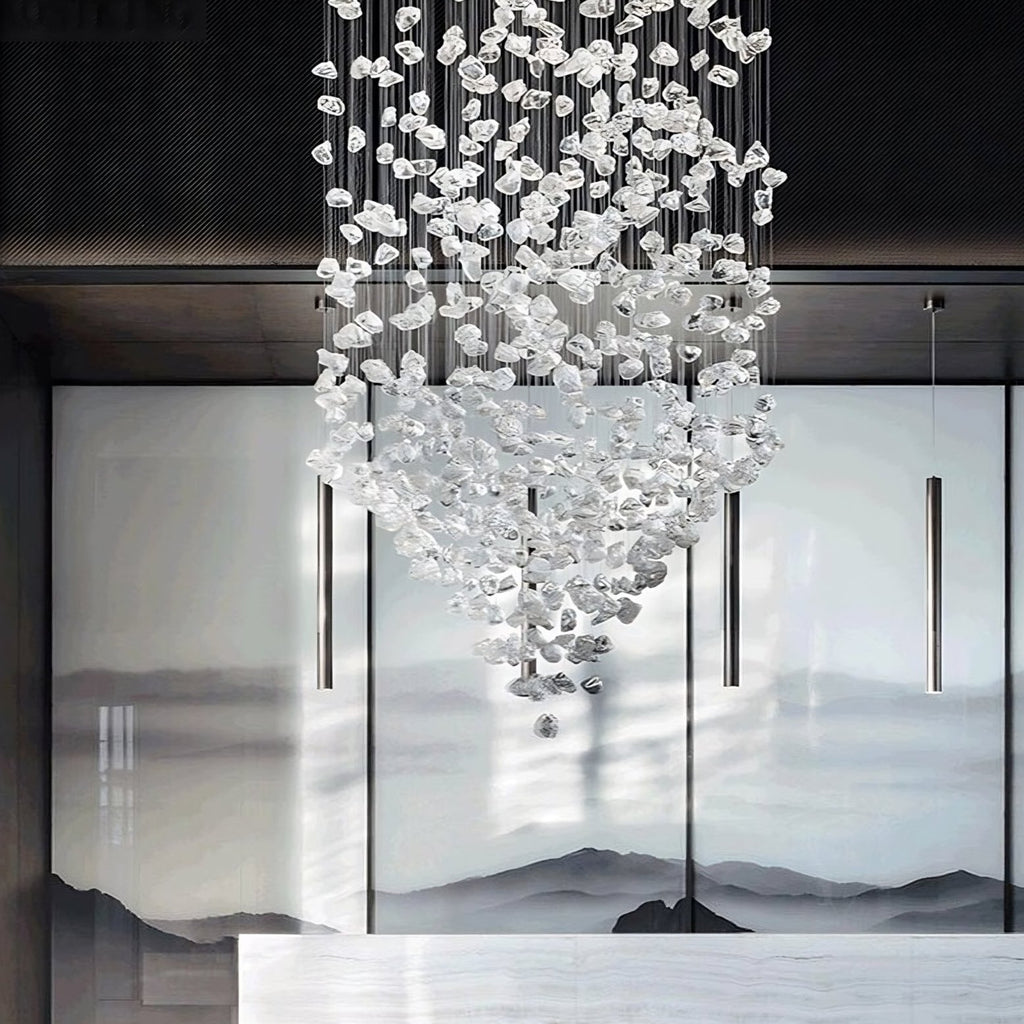 Riston Multi Crystal Pendant Chandelier - fovolighting