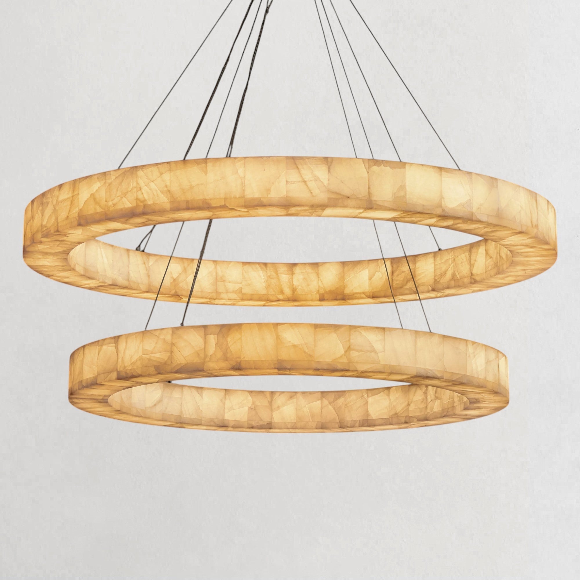 Rivaga Lueur Two - Tier Round Chandelier - fovolighting