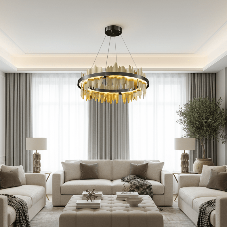 Rivaro Modern Brass Chandelier - fovolighting
