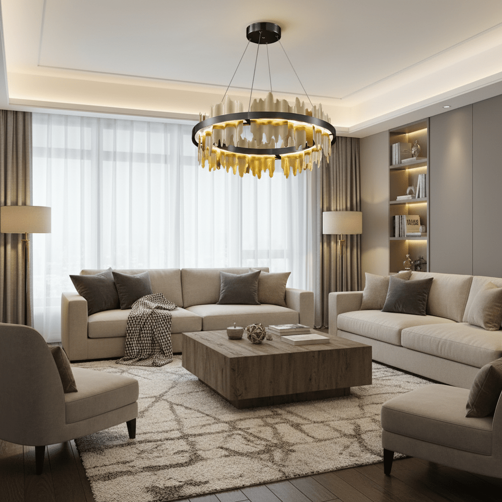 Rivaro Modern Brass Chandelier - fovolighting