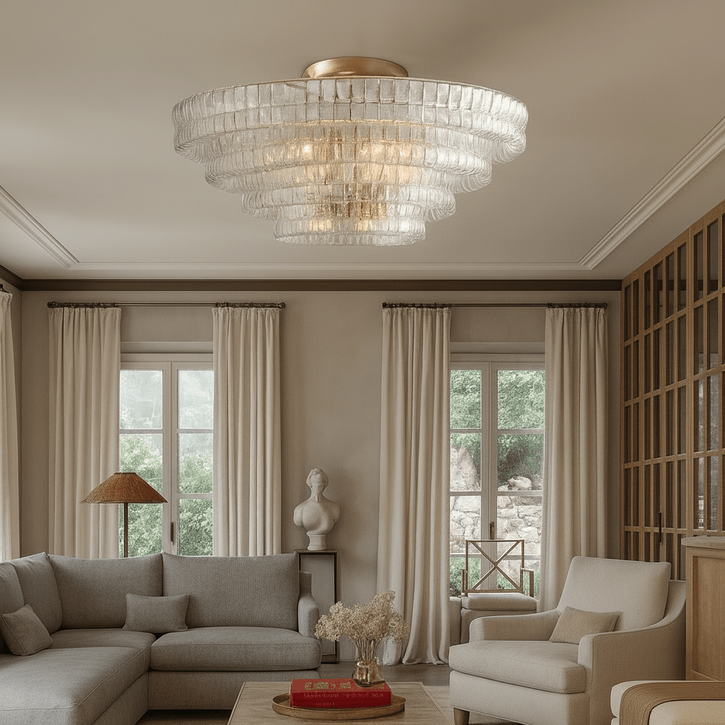 Riviera 35" Flush Mount Chandelier - fovolighting