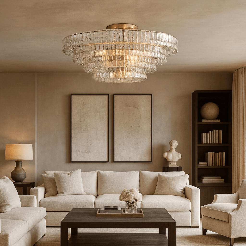 Riviera 35" Flush Mount Chandelier - fovolighting