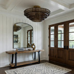 Riviera 35" Smoke Glass Flush Mount handelier - fovolighting