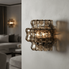 Riviera Smoke Glass Sconce - fovolighting
