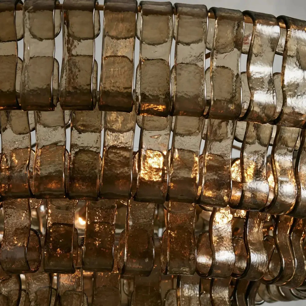 Riviera Smoked Glass Modern Chandelier - fovolighting