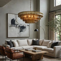 Riviera Smoked Glass Modern Chandelier - fovolighting