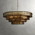 Riviera Smoked Glass Modern Chandelier - fovolighting